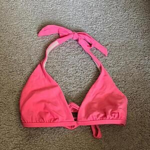 Alloy Coral Pink Triangle Halter Bikini Top
